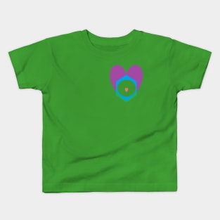 Small Heart Shapes It looks like an insect - purple & colors Kids T-Shirt